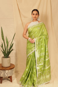 Thumbnail for Vibrant Madhubani Motif Block Printed Saree