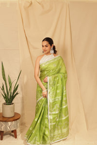 Thumbnail for Vibrant Madhubani Motif Block Printed Saree