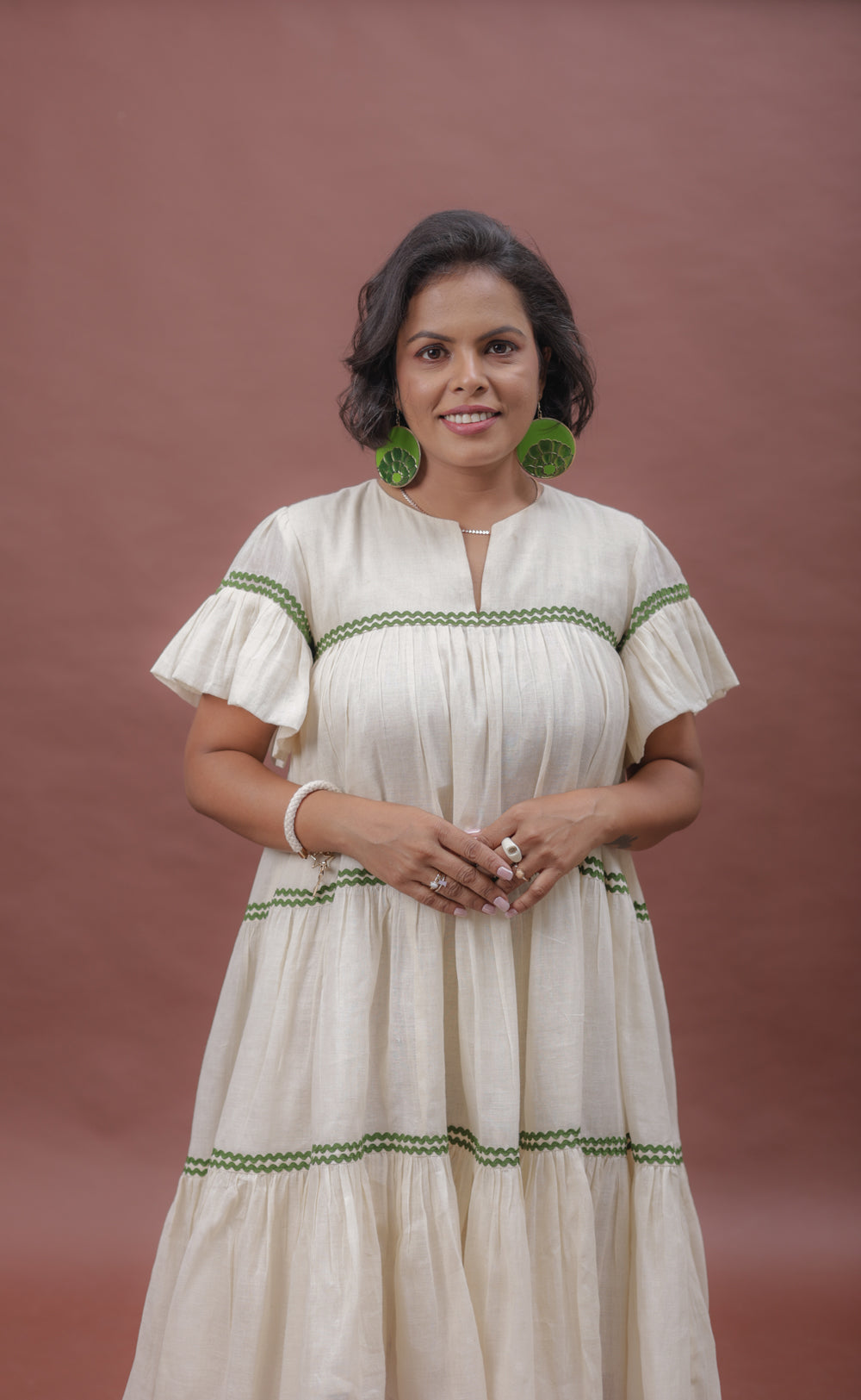 Summer Sway Flared Sleeve Cotton Dress