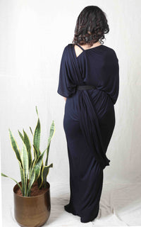 Thumbnail for New Era Black Maxi drape Dress
