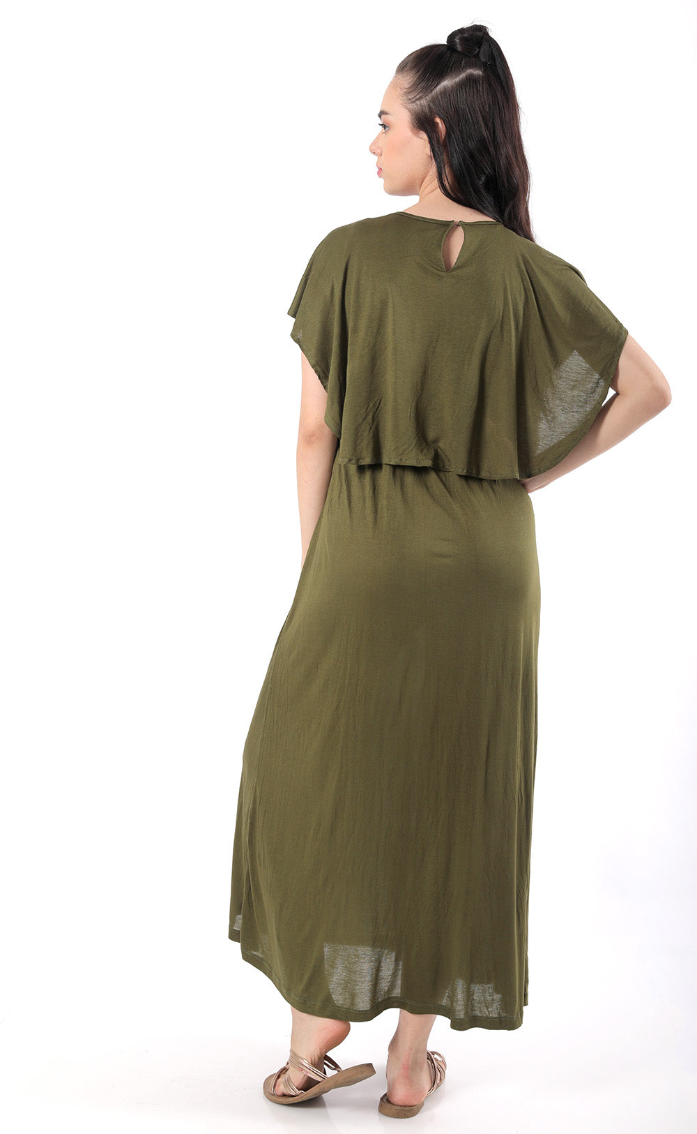 Loose fit layered ankle length dress