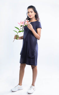 Thumbnail for Relaxed short Dress with Pockets