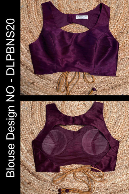 Daring Dark Wine Backless Blouse