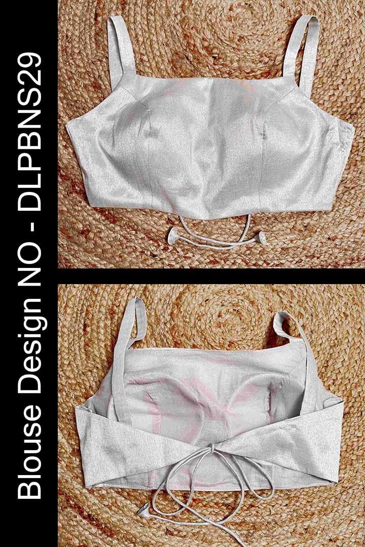 Dazzling Diva Silver Strappy Blouse