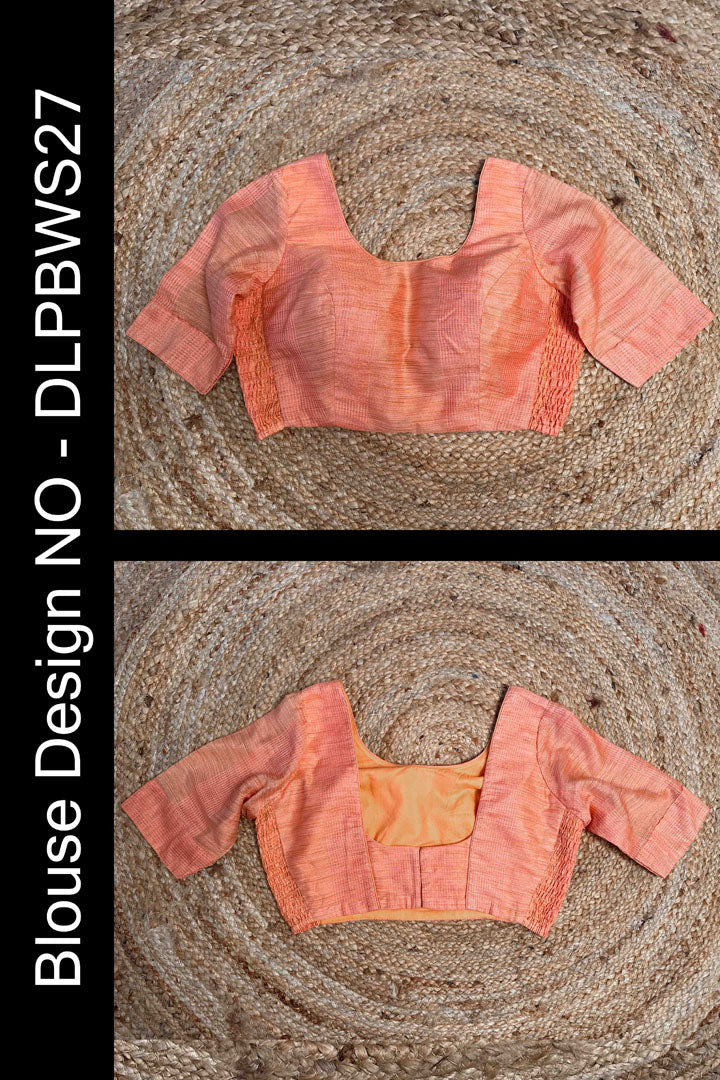 Perfect Peach elasticated Hook-Back Blouse