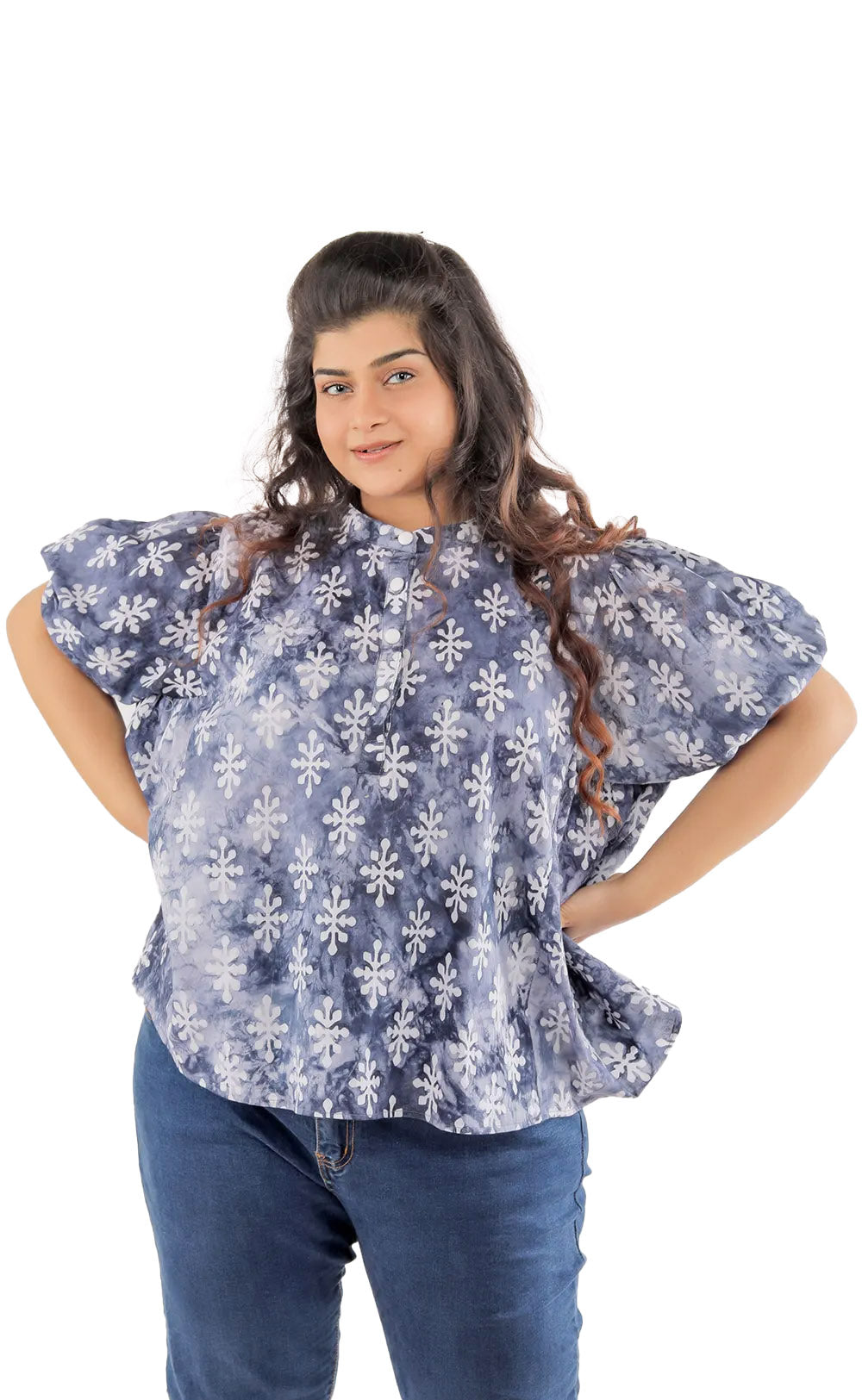 Stunning Cotton Block Printed Blouse