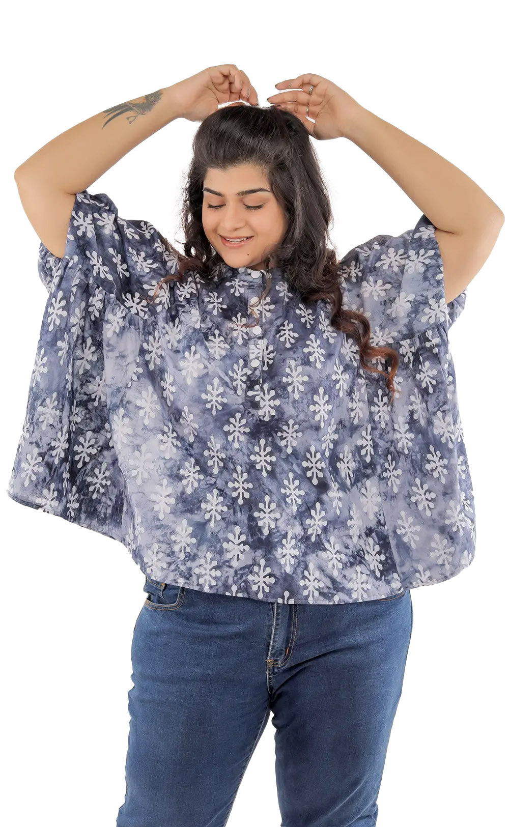 Stunning Cotton Block Printed Blouse