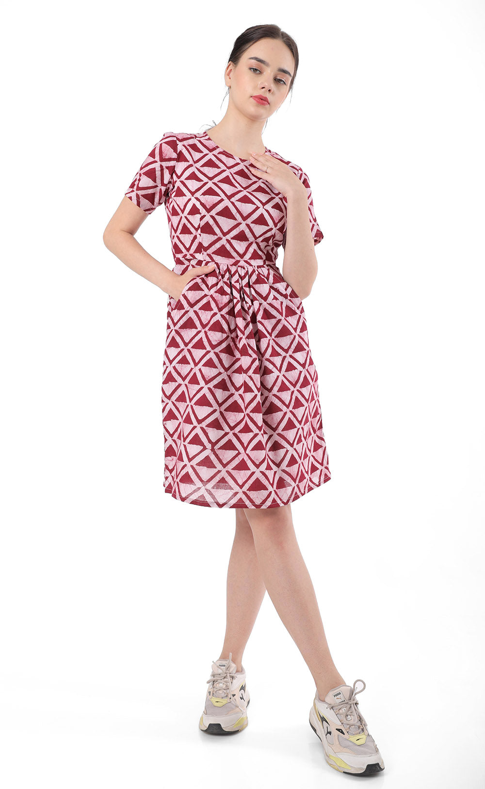 Timeless Cotton Block Printed Dress