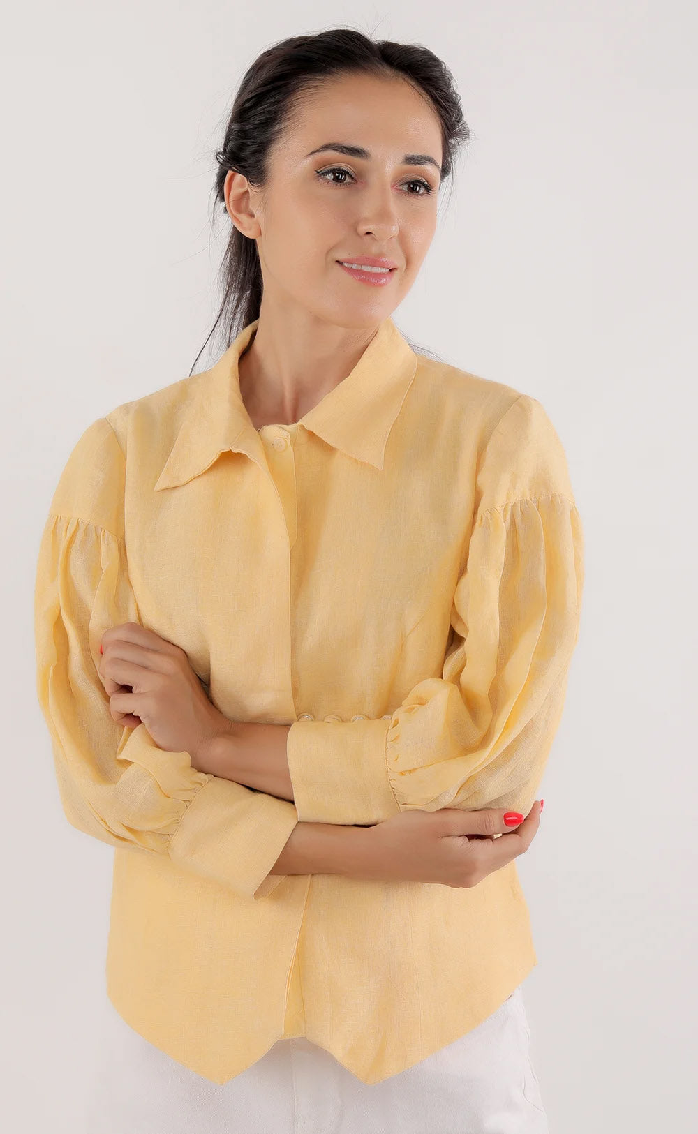 Thinking of You Linen Blouse