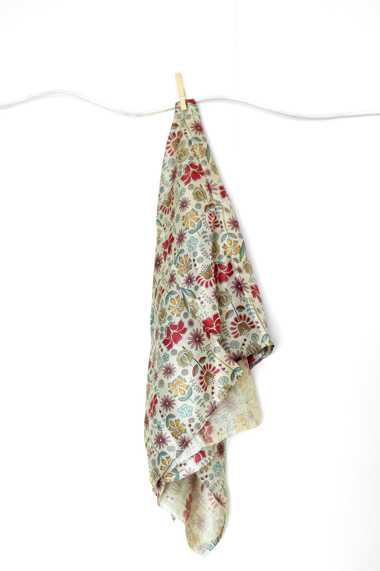 Delicate design digital printed Silk Scarf