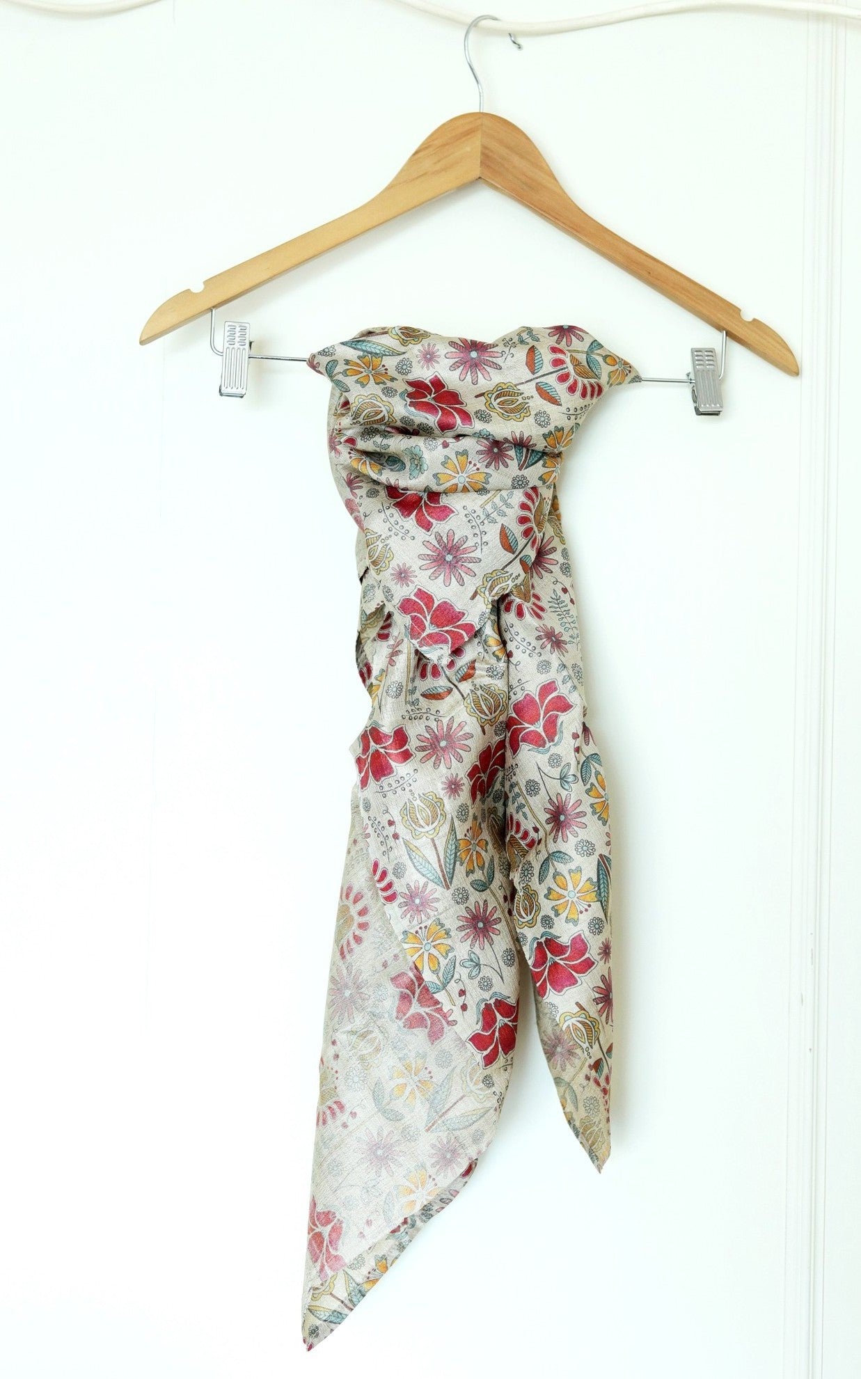 Delicate design digital printed Silk Scarf