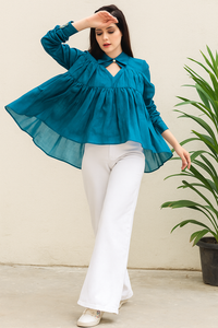 Thumbnail for Tussar Silk Breezy Blouse