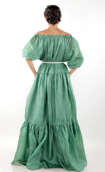 Light Weight Silk Tiered Dress