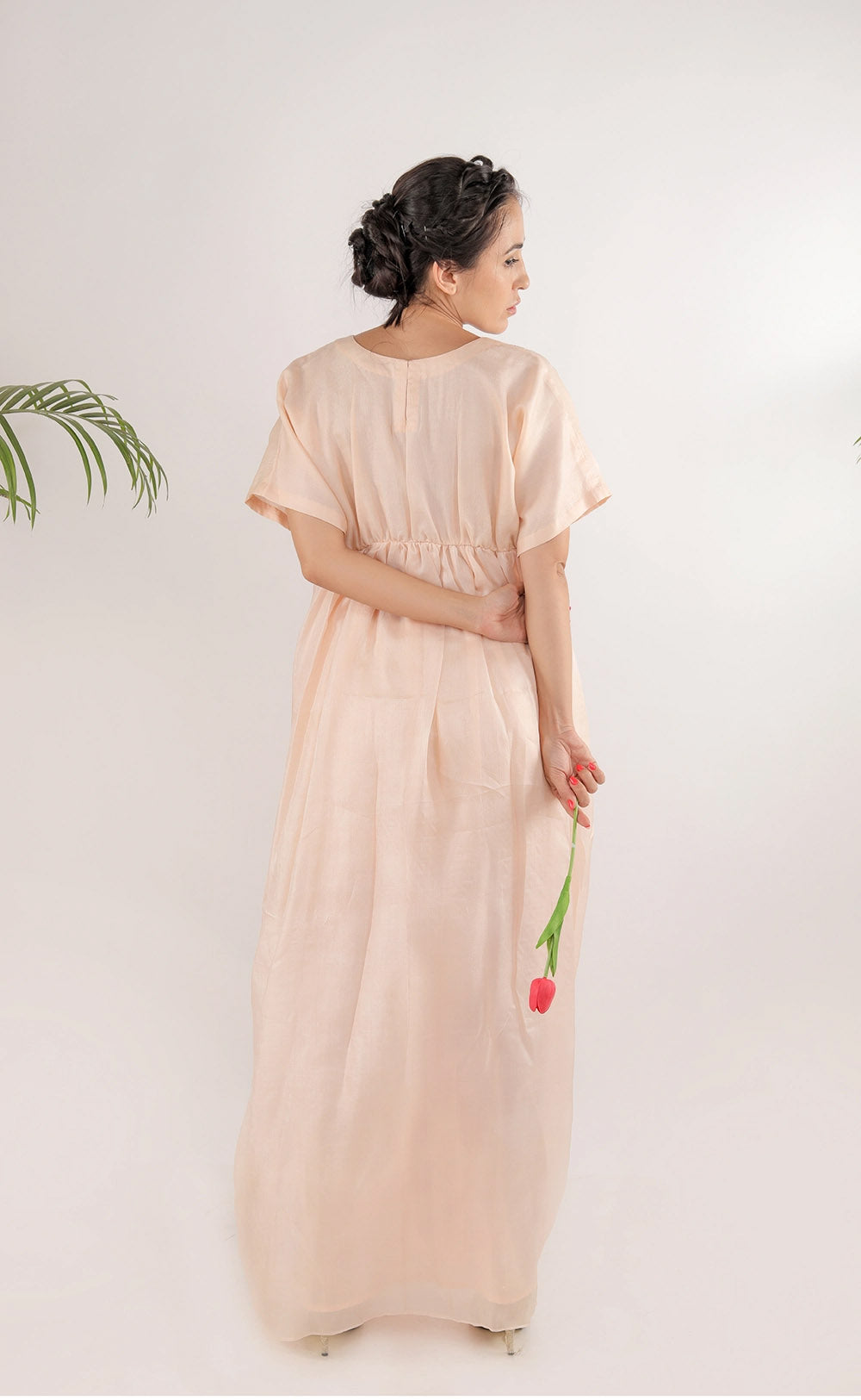 Classy Comfort Fit Silk Maxi Dress