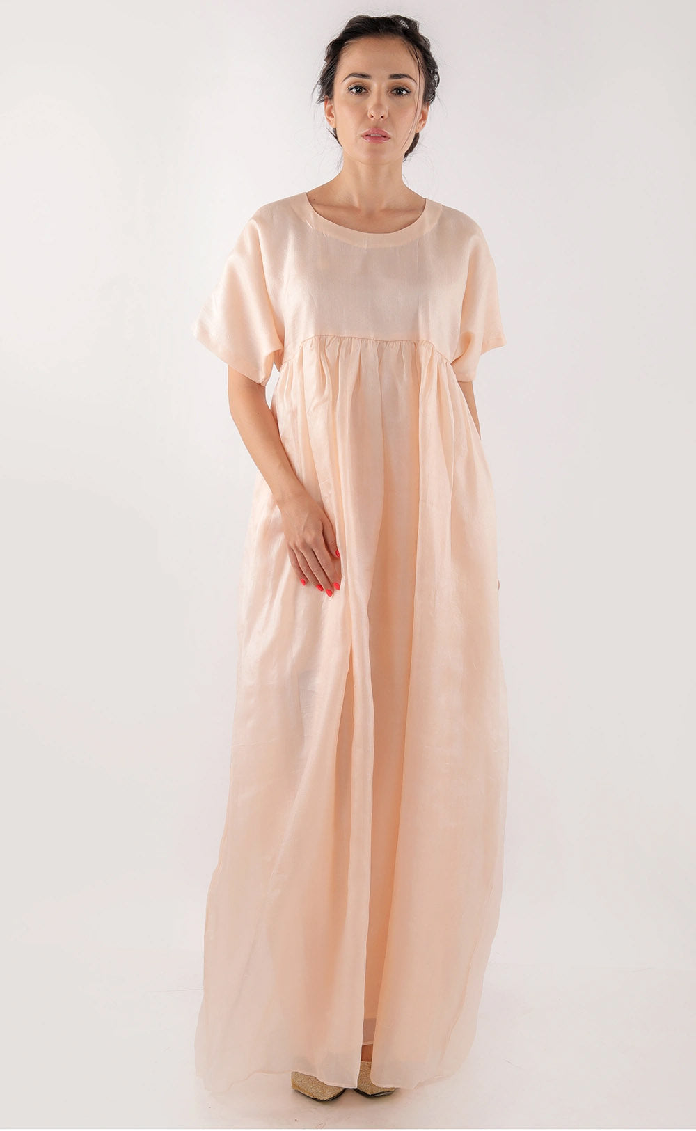 Classy Comfort Fit Silk Maxi Dress