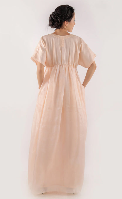 Classy Comfort Fit Silk Maxi Dress