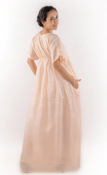 Classy Comfort Fit Silk Maxi Dress