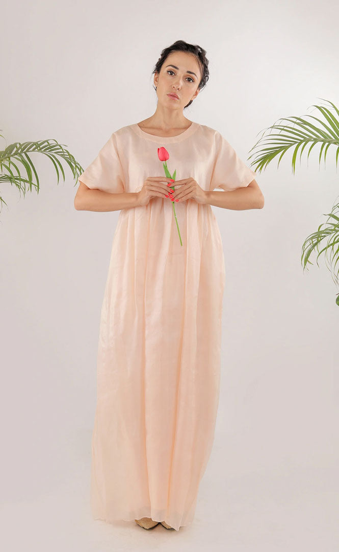 Classy Comfort Fit Silk Maxi Dress
