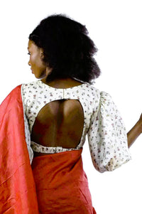 Thumbnail for Tussar Silk Printed Smart 90's Blouse