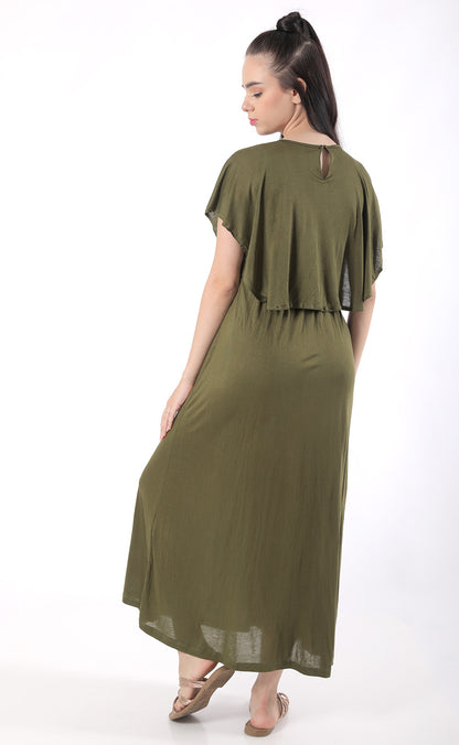 Loose fit layered ankle length dress