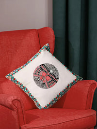 Thumbnail for Hand Painted Butterfly & Lotus Design Cushion Cover Pack Of 2