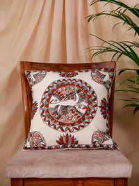 Thumbnail for Madhubani Hand Painted Fish Motive Cushion Cover Pack Of 3