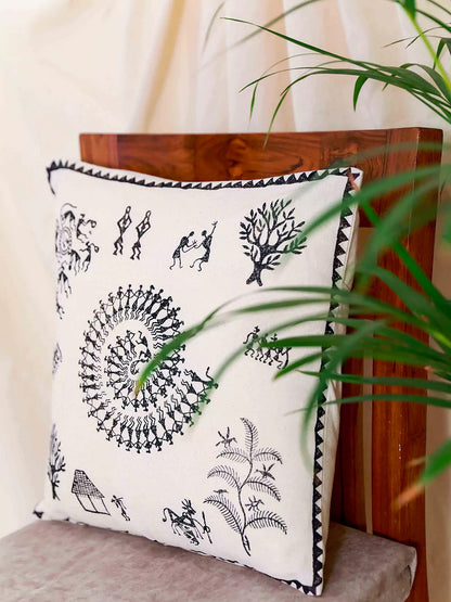 Warli Art Cushion Cover Pack Of 2