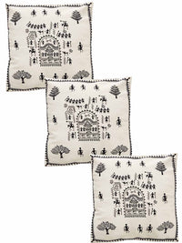 Thumbnail for Warli Art Printed Cushion Cover Pack Of 5