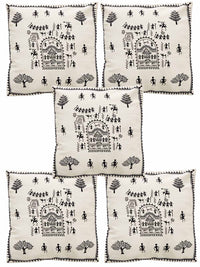 Thumbnail for Warli Art Printed Cushion Cover Pack Of 5