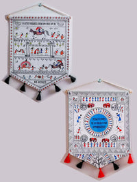 Thumbnail for Boho Decor Hand Painted Warli Wall Hanging Set of 5