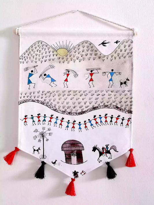 Hand Painted Warli Wall Hanging