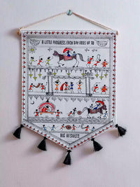 Thumbnail for Boho Decor Hand Painted Warli Wall Hanging Set of 5
