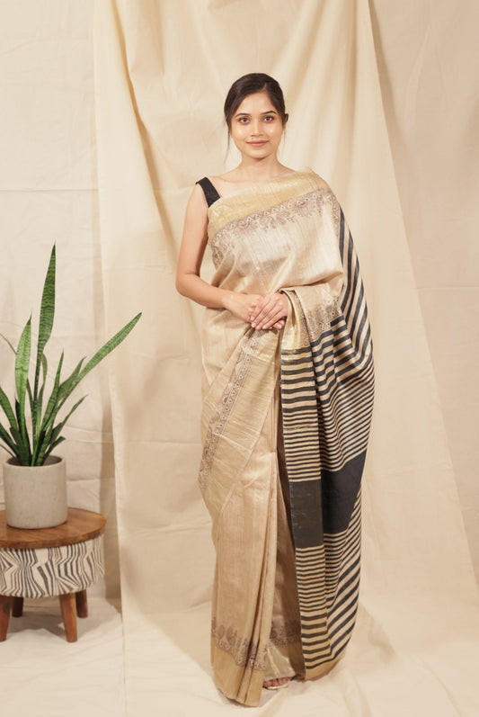 Majestic Mayur Tussar Silk Saree