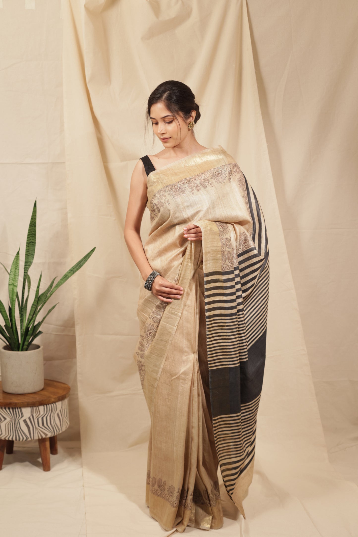 Majestic Mayur Tussar Silk Saree