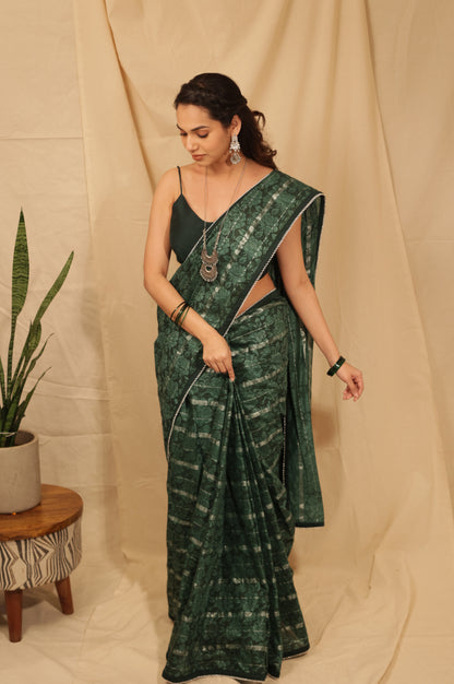 Classy Rose Bloom Saree