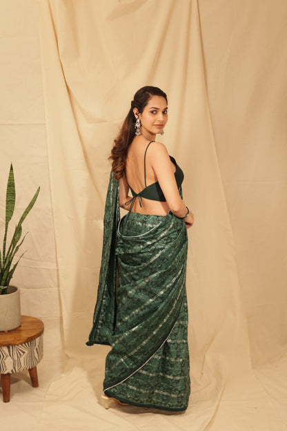 Classy Rose Bloom Saree