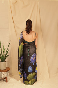 Thumbnail for Tusser Silk Modern Floral Saree