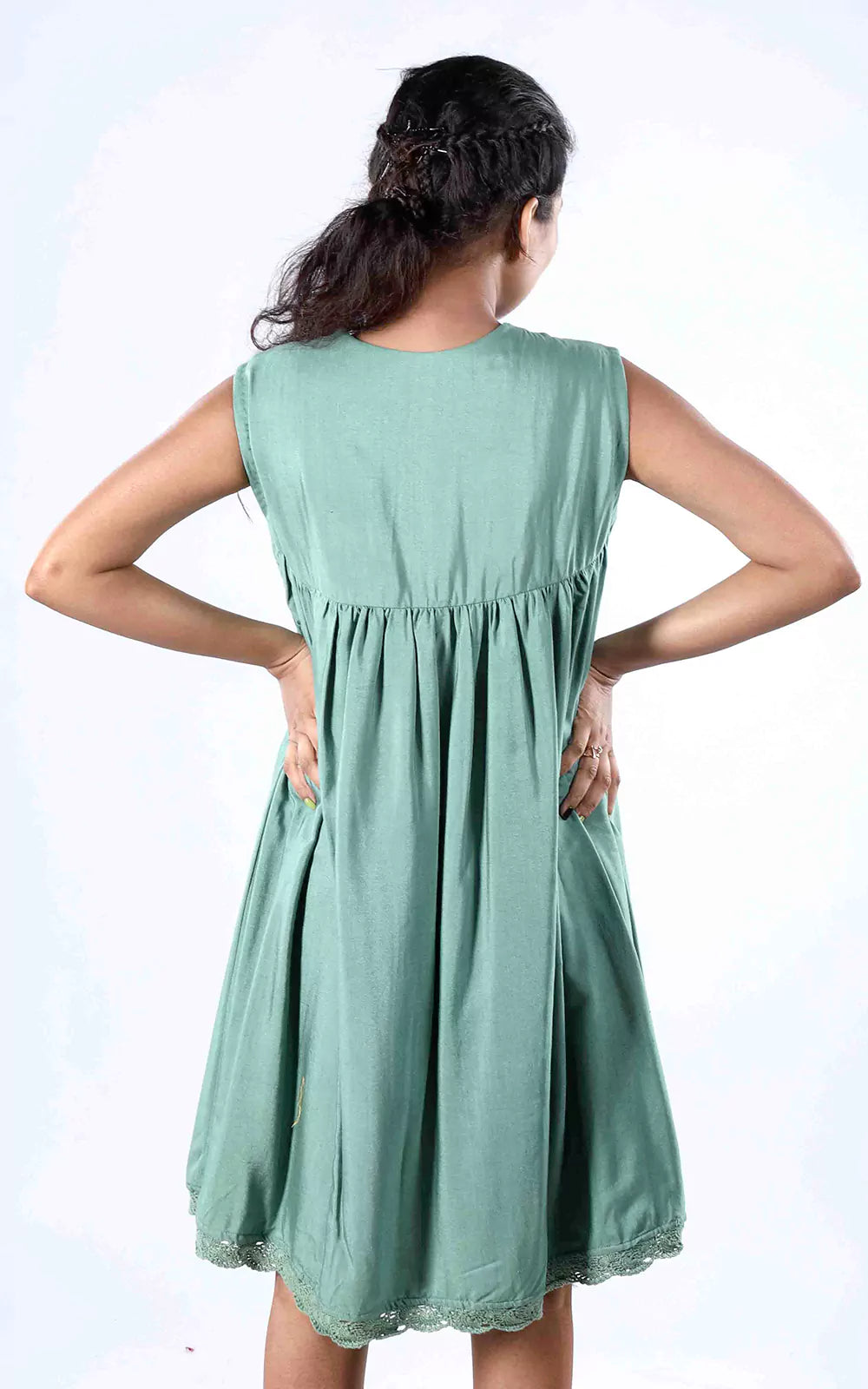 Tussar Staple Sleeveless A-line Tunic