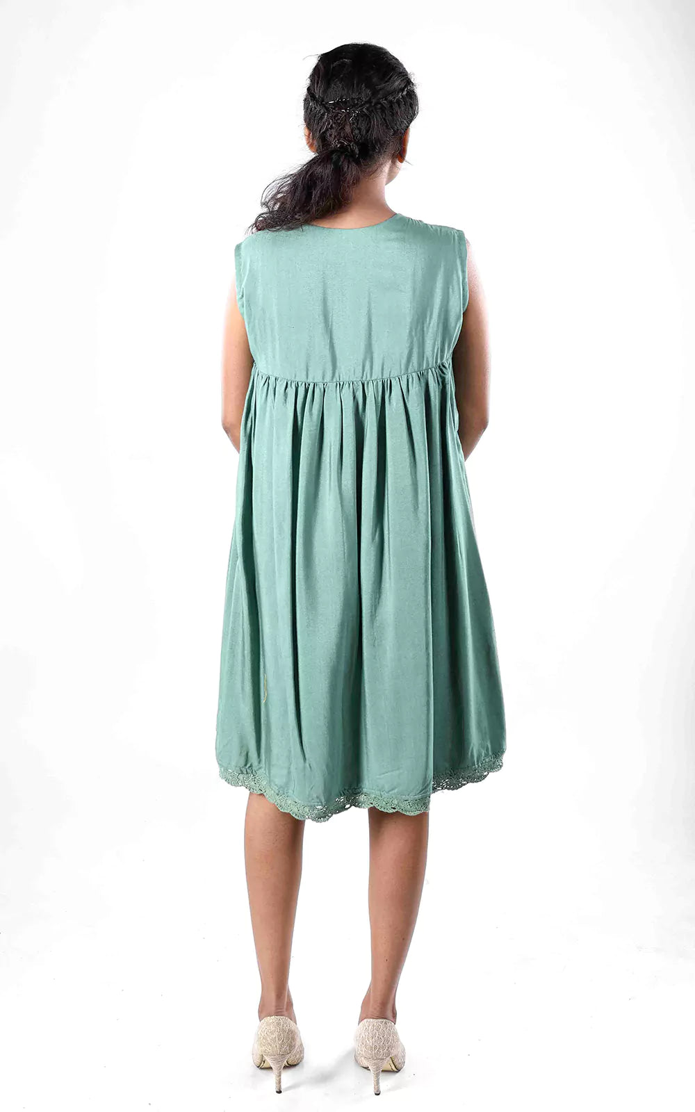 Tussar Staple Sleeveless A-line Tunic