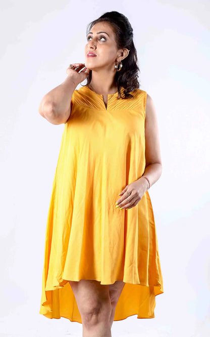 Tussar Staple Asymmetric Tunic