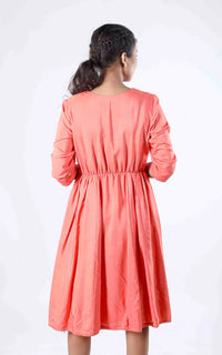 Thumbnail for Tussar Staple 3/4th Sleeve Long Tunic